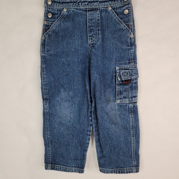 Tommy Hilfiger Kids Boys Vintage 2003 Bib Overalls Size 4 Tommy Jeans Flag - Picture 3 of 12